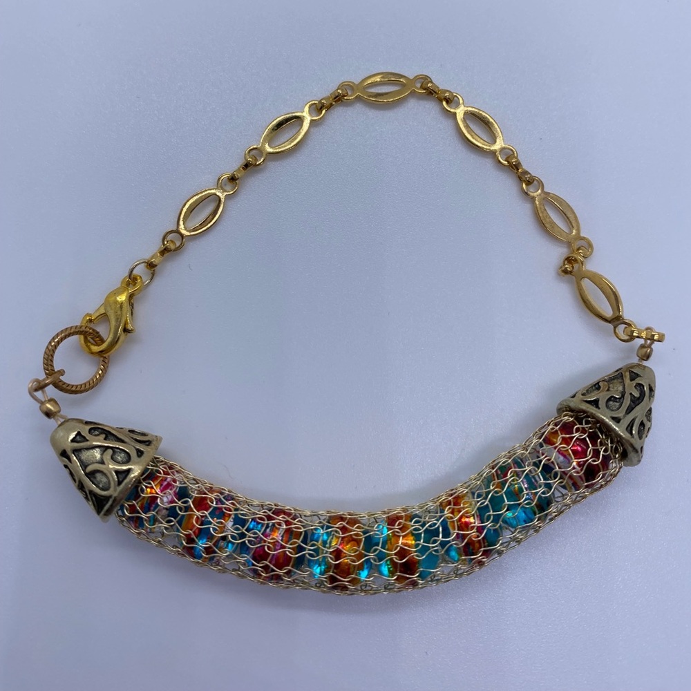 Handmade Knitted Wire Bracelet